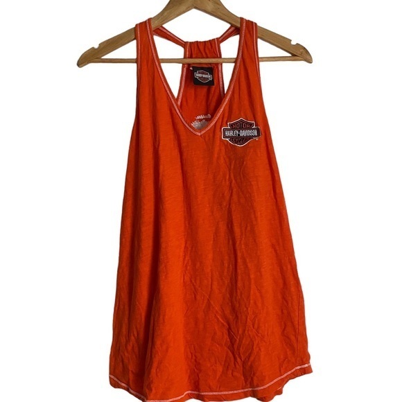 Harley-Davidson Tops - HARLEY DAVDISON ORANGE CAMISOLE TOP SIZE LARGE‎